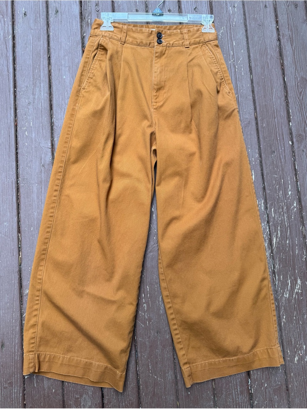 MADEWELL Pleated wide leg , Golden Pecan 00